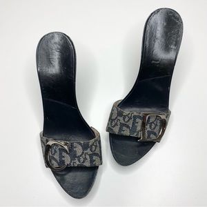 SOLD Vintage Y2K Christian Dior Monogram Print High Heel Shoes Sz 6.5